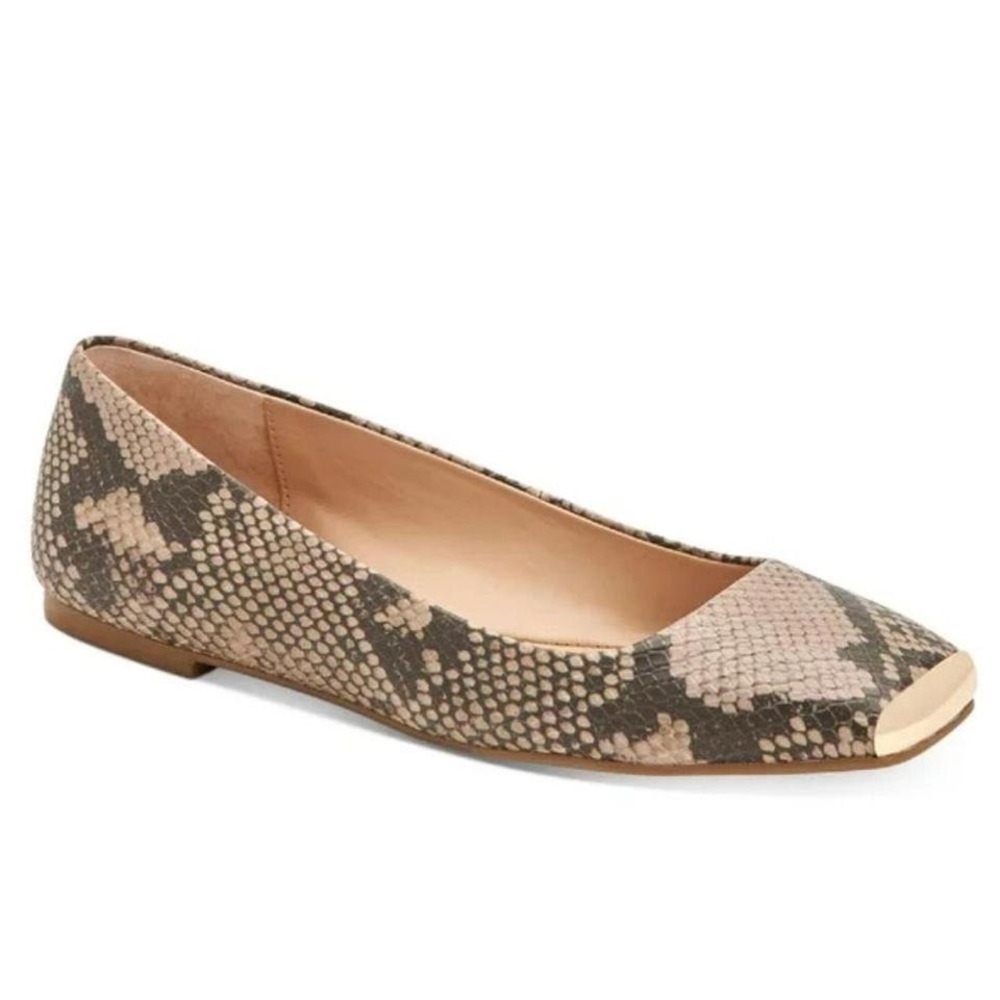 NWT Alfani step n flex Neptoon P Snake Print Square Toe Ballet Flats Size 5